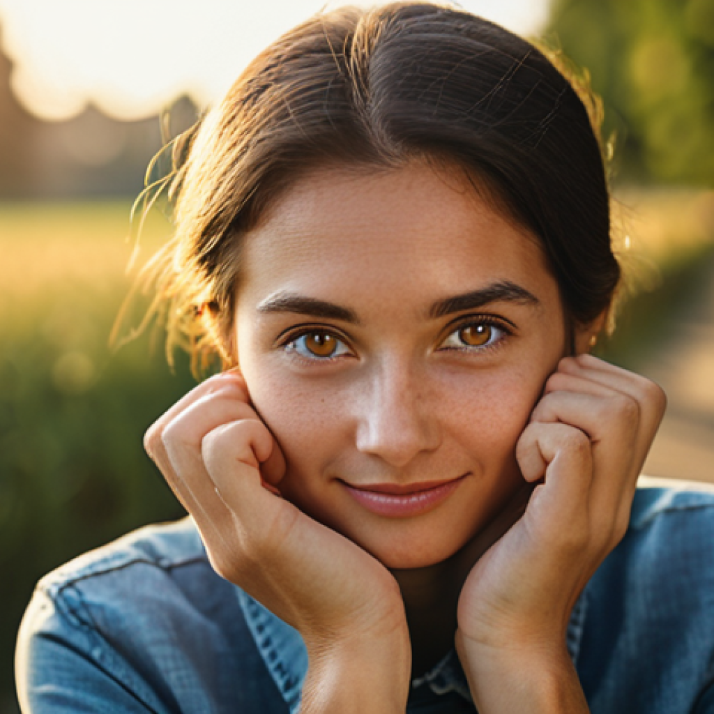 인물 사진 촬영 - **Prompt:** A professional photographer capturing a portrait, golden hour lighting, soft natural lig...