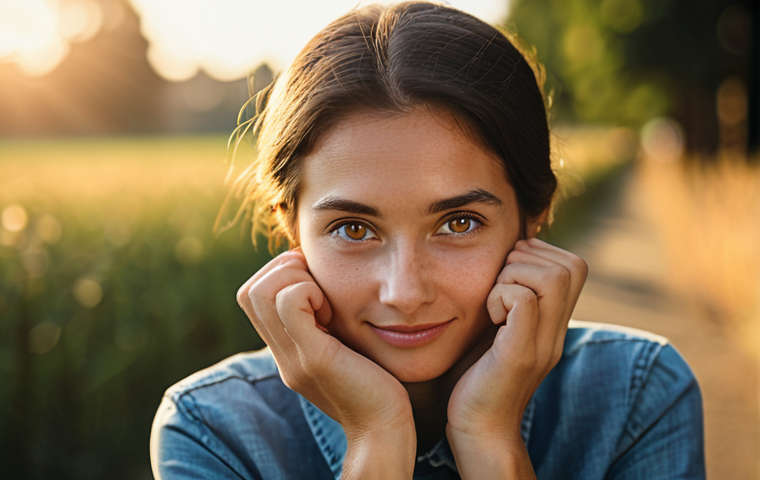 인물 사진 촬영 - **Prompt:** A professional photographer capturing a portrait, golden hour lighting, soft natural lig...