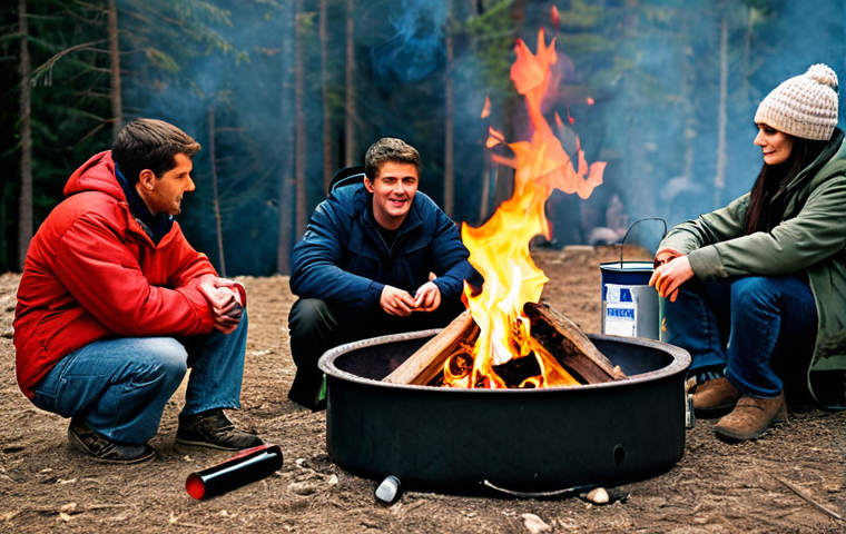 캠핑 안전 수칙 - Safe Tent Setup**
"A family setting up a tent in a forest campsite, fully clothed in appropriate ca... 캠핑 안전 수칙 - Safe Tent Setup**
"A family setting up a tent in a forest campsite, fully clothed in appropriate ca...